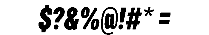 Mello Compressed Black Italic Font OTHER CHARS