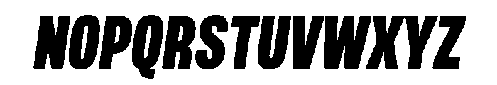 Mello Compressed Black Italic Font UPPERCASE
