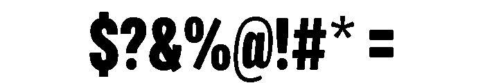 Mello Compressed Black Font OTHER CHARS