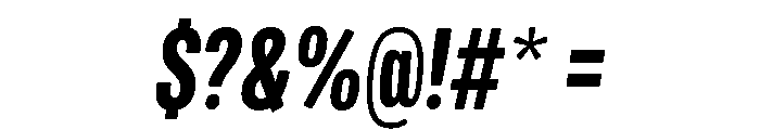 Mello Compressed Bold Italic Font OTHER CHARS