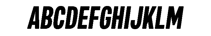 Mello Compressed Bold Italic Font UPPERCASE