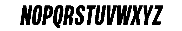 Mello Compressed Bold Italic Font UPPERCASE