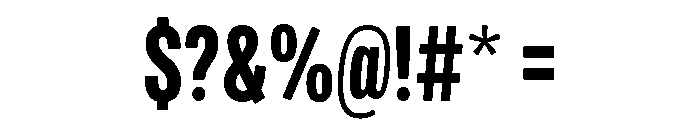 Mello Compressed Bold Font OTHER CHARS