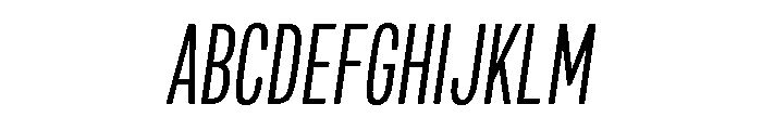 Mello Compressed Book Italic Font UPPERCASE