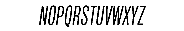 Mello Compressed Book Italic Font UPPERCASE
