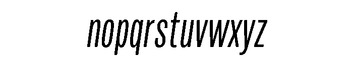 Mello Compressed Book Italic Font LOWERCASE