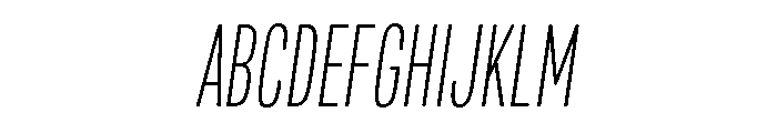 Mello Compressed Extra Light Italic Font UPPERCASE