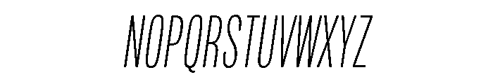 Mello Compressed Extra Light Italic Font UPPERCASE