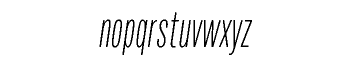 Mello Compressed Extra Light Italic Font LOWERCASE