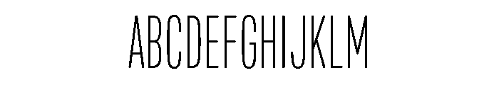Mello Compressed Extra Light Font UPPERCASE