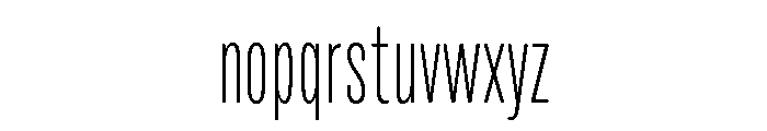 Mello Compressed Extra Light Font LOWERCASE