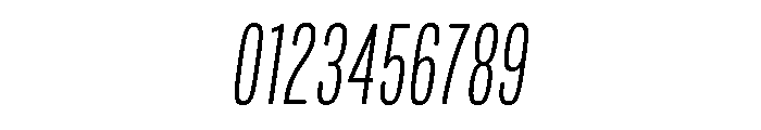 Mello Compressed Light Italic Font OTHER CHARS