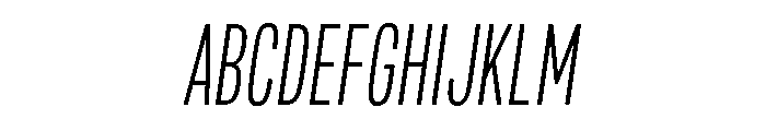Mello Compressed Light Italic Font UPPERCASE