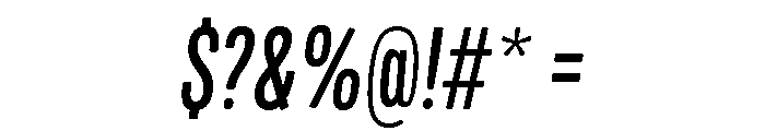 Mello Compressed Medium Italic Font OTHER CHARS