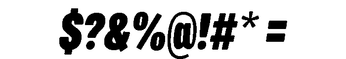 Mello Compressed Super Black Italic Font OTHER CHARS
