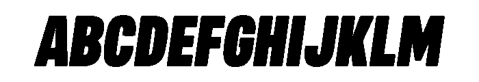 Mello Compressed Super Black Italic Font UPPERCASE