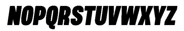 Mello Compressed Super Black Italic Font UPPERCASE