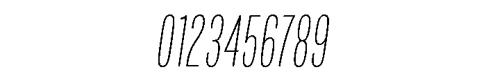 Mello Compressed Thin Italic Font OTHER CHARS