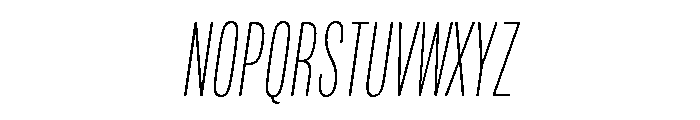Mello Compressed Thin Italic Font UPPERCASE