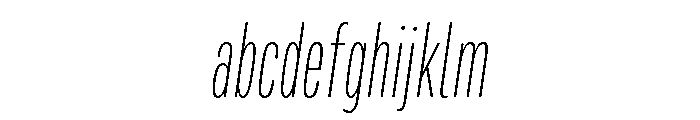 Mello Compressed Thin Italic FONT
