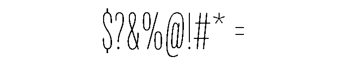 Mello Compressed Thin Font OTHER CHARS