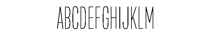 Mello Compressed Thin Font UPPERCASE