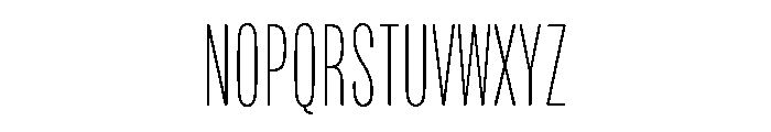 Mello Compressed Thin Font UPPERCASE