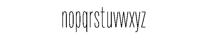 Mello Compressed Thin Font LOWERCASE