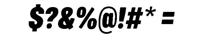 Mello Condensed Black Italic Font OTHER CHARS