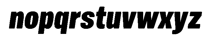 Mello Condensed Black Italic Font LOWERCASE