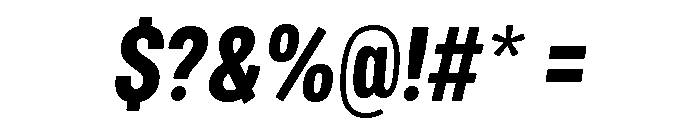 Mello Condensed Bold Italic Font OTHER CHARS