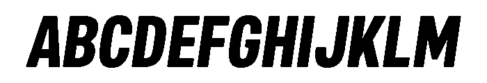 Mello Condensed Bold Italic Font UPPERCASE