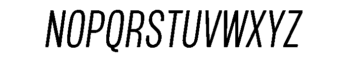 Mello Condensed Book Italic Font UPPERCASE