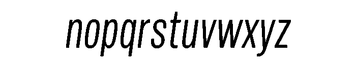Mello Condensed Book Italic Font LOWERCASE