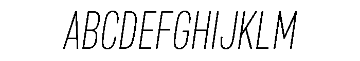 Mello Condensed Extra Light Italic Font UPPERCASE