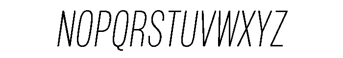 Mello Condensed Extra Light Italic Font UPPERCASE