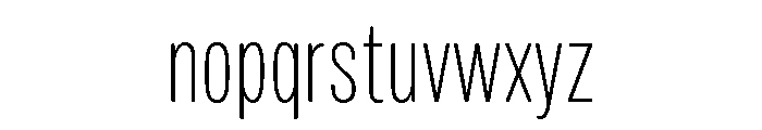 Mello Condensed Extra Light Font LOWERCASE
