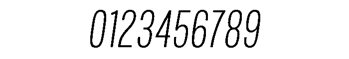 Mello Condensed Light Italic Font OTHER CHARS
