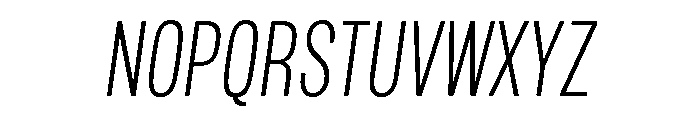 Mello Condensed Light Italic Font UPPERCASE