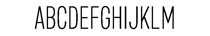 Mello Condensed Light Font UPPERCASE