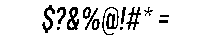 Mello Condensed Medium Italic Font OTHER CHARS