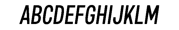 Mello Condensed Medium Italic Font UPPERCASE