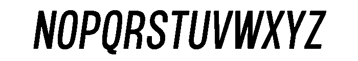 Mello Condensed Medium Italic Font UPPERCASE