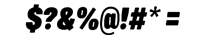 Mello Condensed Super Black Italic Font OTHER CHARS