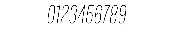 Mello Condensed Thin Italic Font OTHER CHARS