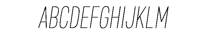 Mello Condensed Thin Italic Font UPPERCASE