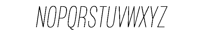 Mello Condensed Thin Italic Font UPPERCASE