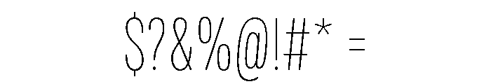 Mello Condensed Thin Font OTHER CHARS