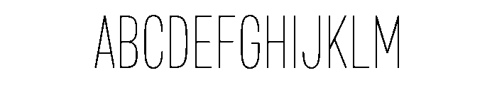 Mello Condensed Thin Font UPPERCASE