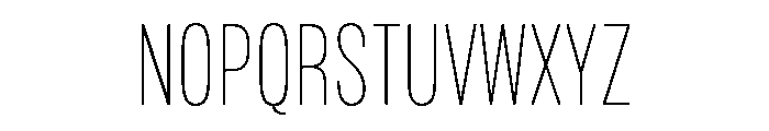 Mello Condensed Thin Font UPPERCASE